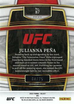 2022 Panini Select UFC - White Prizms #87 Julianna Pena Back