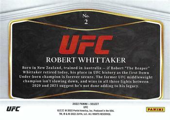 2022 Panini Select UFC - Global Icons #2 Robert Whittaker Back