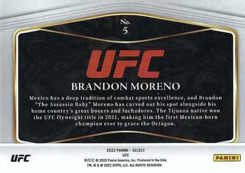2022 Panini Select UFC - Global Icons #5 Brandon Moreno Back