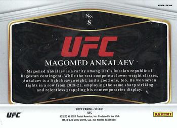 2022 Panini Select UFC - Global Icons Flash Prizms #8 Magomed Ankalaev Back