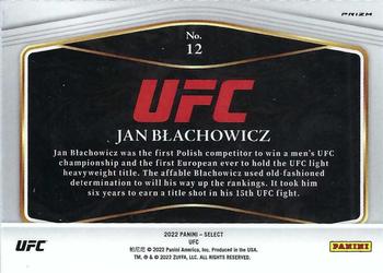 2022 Panini Select UFC - Global Icons Flash Prizms #12 Jan Blachowicz Back