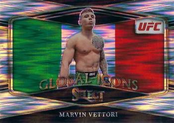 2022 Panini Select UFC - Global Icons Flash Prizms #23 Marvin Vettori Front