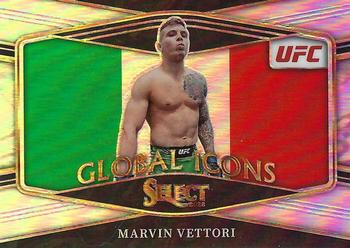 2022 Panini Select UFC - Global Icons Silver Prizms #23 Marvin Vettori Front
