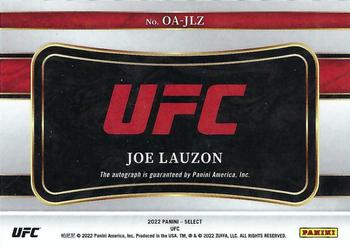 2022 Panini Select UFC - Octagon Action Signatures #OA-JLZ Joe Lauzon Back