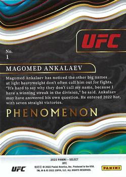 2022 Panini Select UFC - Phenomenon #1 Magomed Ankalaev Back