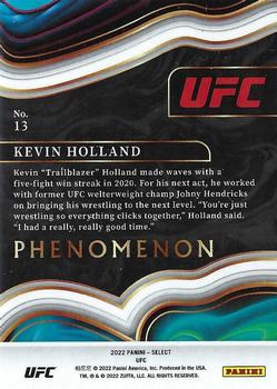 2022 Panini Select UFC - Phenomenon #13 Kevin Holland Back