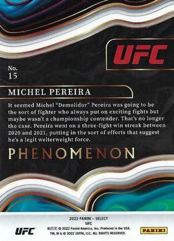 2022 Panini Select UFC - Phenomenon #15 Michel Pereira Back