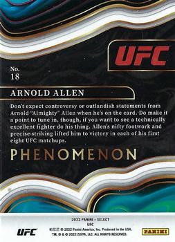 2022 Panini Select UFC - Phenomenon #18 Arnold Allen Back