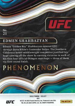 2022 Panini Select UFC - Phenomenon #21 Edmen Shahbazyan Back