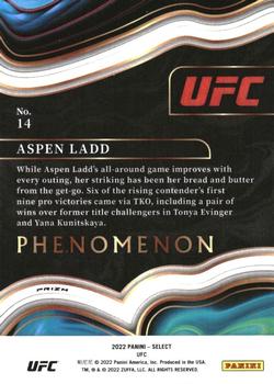 2022 Panini Select UFC - Phenomenon Flash Prizms #14 Aspen Ladd Back
