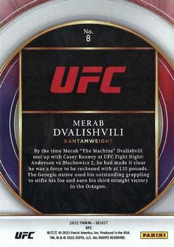2022 Panini Select UFC - Select Numbers #8 Merab Dvalishvili Back