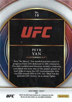 2022 Panini Select UFC - Select Numbers #16 Petr Yan Back