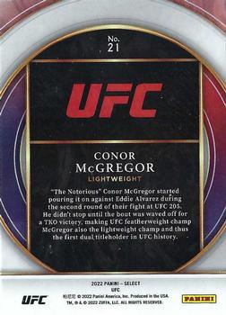 2022 Panini Select UFC - Select Numbers #21 Conor McGregor Back