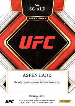 2022 Panini Select UFC - Signatures #SG-ALD Aspen Ladd Back