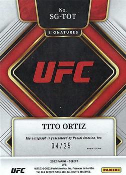 2022 Panini Select UFC - Signatures Tie-Dye Prizms #SG-TOT Tito Ortiz Back