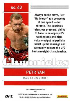 2022 Panini Chronicles UFC #40 Petr Yan Back