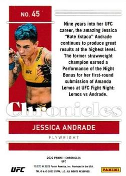 2022 Panini Chronicles UFC #45 Jessica Andrade Back
