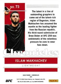 2022 Panini Chronicles UFC #73 Islam Makhachev Back