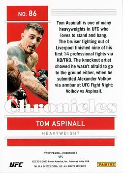 2022 Panini Chronicles UFC #86 Tom Aspinall Back