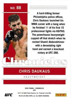 2022 Panini Chronicles UFC #88 Chris Daukaus Back