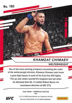 2022 Panini Chronicles UFC #180 Khamzat Chimaev Back