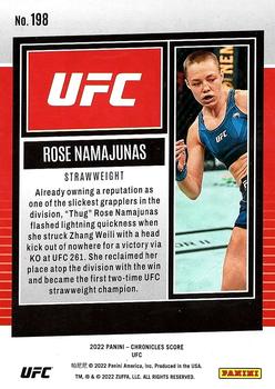 2022 Panini Chronicles UFC #198 Rose Namajunas Back