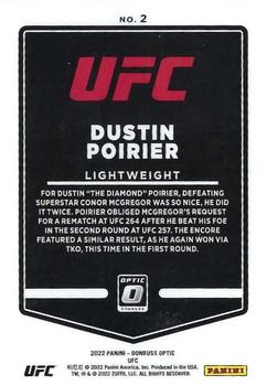2022 Donruss Optic UFC #2 Dustin Poirier Back
