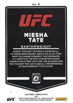 2022 Donruss Optic UFC #3 Miesha Tate Back