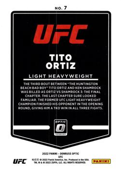 2022 Donruss Optic UFC #7 Tito Ortiz Back