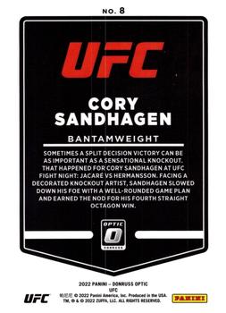 2022 Donruss Optic UFC #8 Cory Sandhagen Back