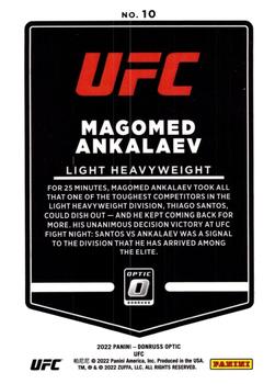 2022 Donruss Optic UFC #10 Magomed Ankalaev Back