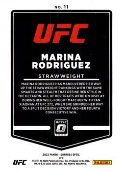2022 Donruss Optic UFC #11 Marina Rodriguez Back