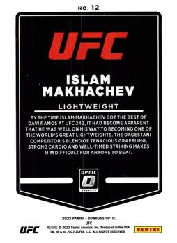 2022 Donruss Optic UFC #12 Islam Makhachev Back