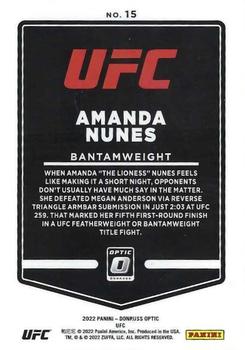 2022 Donruss Optic UFC #15 Amanda Nunes Back