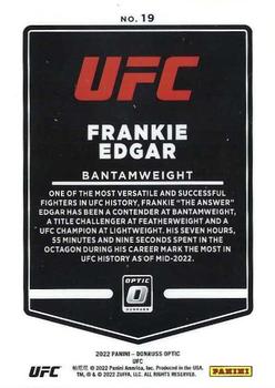 2022 Donruss Optic UFC #19 Frankie Edgar Back