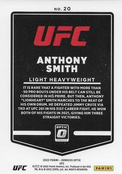 2022 Donruss Optic UFC #20 Anthony Smith Back