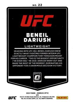 2022 Donruss Optic UFC #22 Beneil Dariush Back