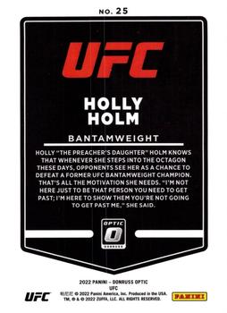 2022 Donruss Optic UFC #25 Holly Holm Back