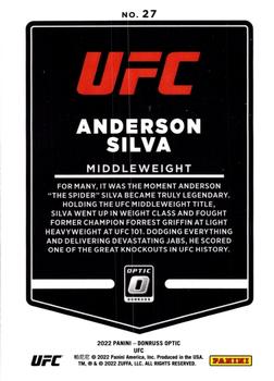 2022 Donruss Optic UFC #27 Anderson Silva Back