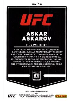 2022 Donruss Optic UFC #34 Askar Askarov Back