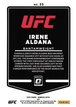 2022 Donruss Optic UFC #35 Irene Aldana Back