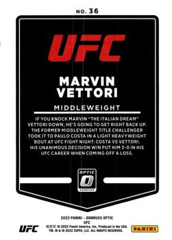 2022 Donruss Optic UFC #36 Marvin Vettori Back