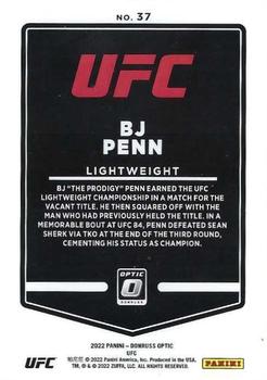 2022 Donruss Optic UFC #37 BJ Penn Back