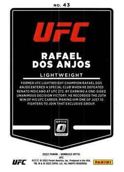2022 Donruss Optic UFC #43 Rafael Dos Anjos Back