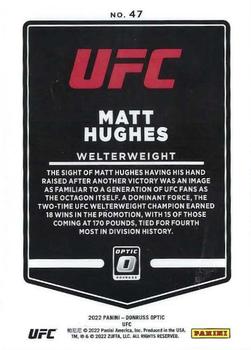 2022 Donruss Optic UFC #47 Matt Hughes Back