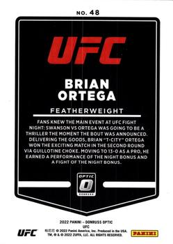 2022 Donruss Optic UFC #48 Brian Ortega Back