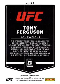 2022 Donruss Optic UFC #49 Tony Ferguson Back