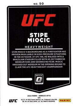 2022 Donruss Optic UFC #50 Stipe Miocic Back
