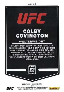 2022 Donruss Optic UFC #52 Colby Covington Back
