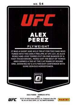2022 Donruss Optic UFC #54 Alex Perez Back